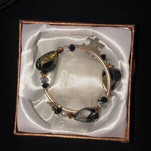 Autism Awareness Puzzle Piece Expandable Open Heart Bracelet